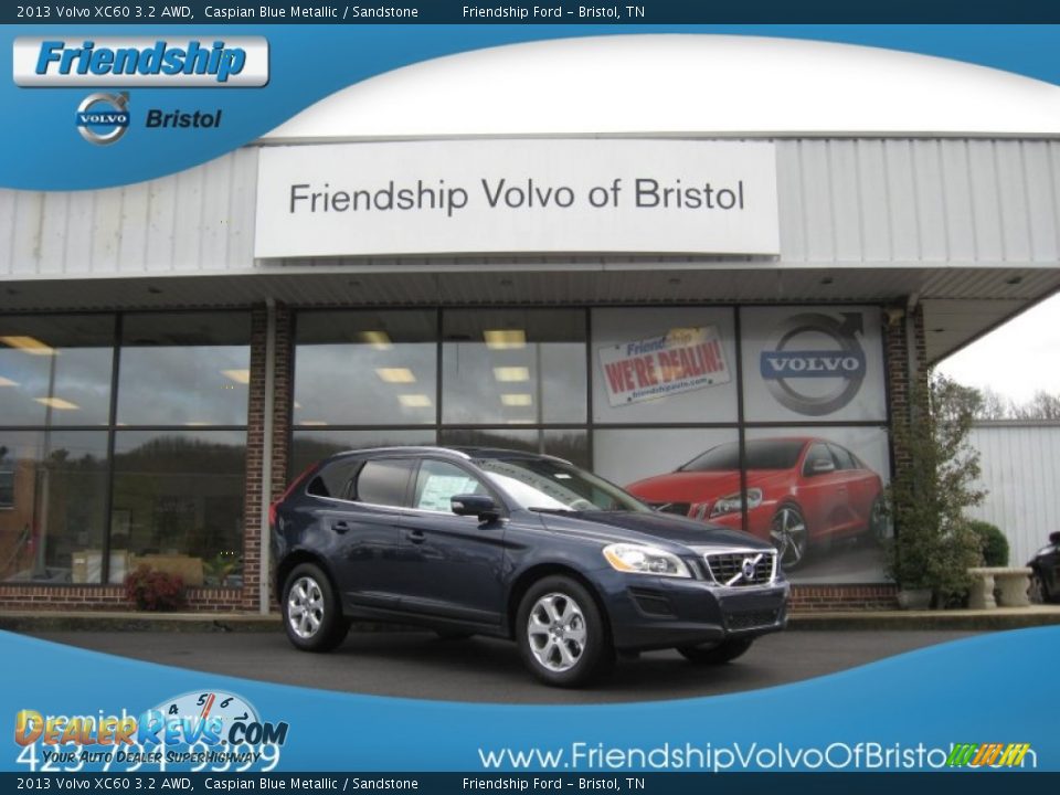 2013 Volvo XC60 3.2 AWD Caspian Blue Metallic / Sandstone Photo #1