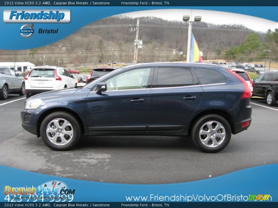 2013 Volvo XC60 3.2 AWD Caspian Blue Metallic / Sandstone Photo #2