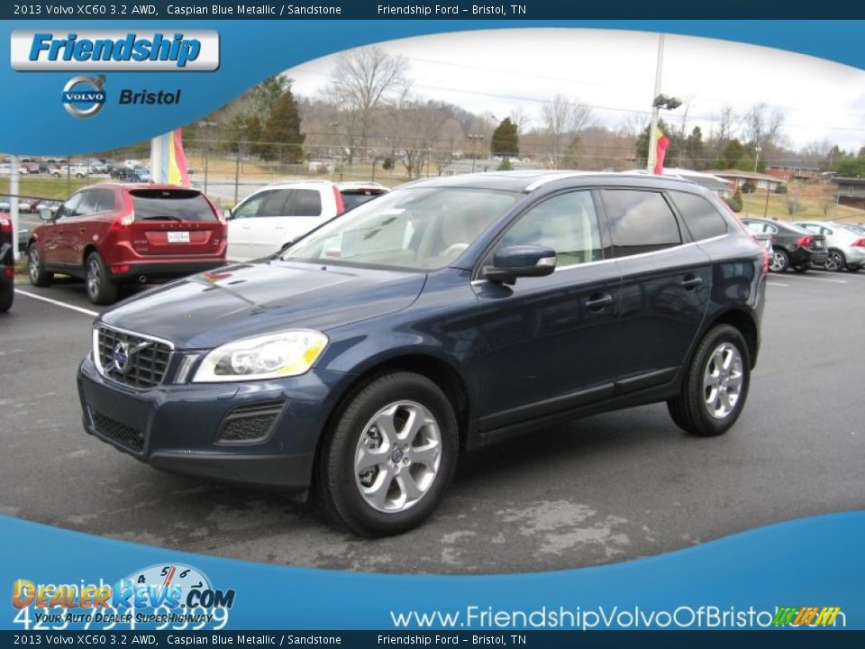 2013 Volvo XC60 3.2 AWD Caspian Blue Metallic / Sandstone Photo #3