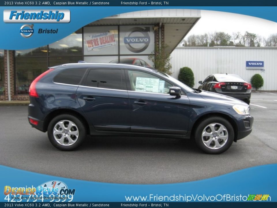 2013 Volvo XC60 3.2 AWD Caspian Blue Metallic / Sandstone Photo #6
