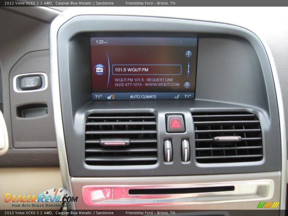 2013 Volvo XC60 3.2 AWD Caspian Blue Metallic / Sandstone Photo #25