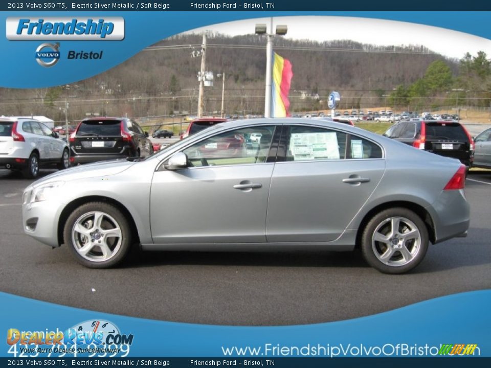 2013 Volvo S60 T5 Electric Silver Metallic / Soft Beige Photo #2
