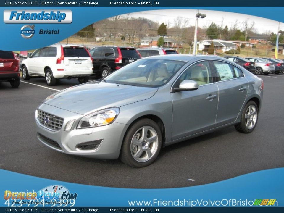 2013 Volvo S60 T5 Electric Silver Metallic / Soft Beige Photo #4