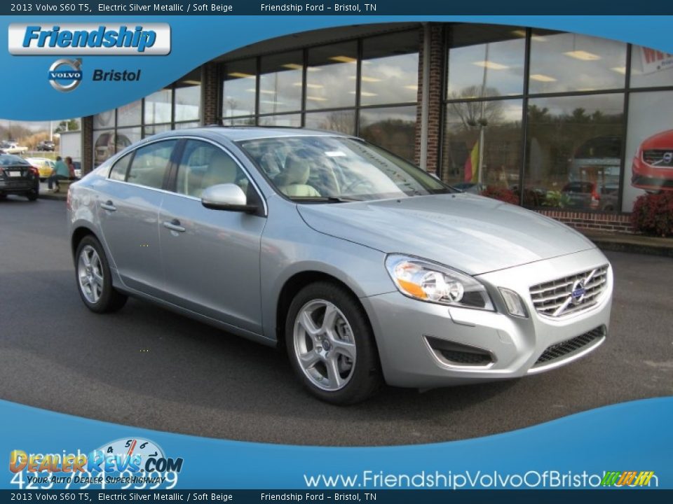 2013 Volvo S60 T5 Electric Silver Metallic / Soft Beige Photo #6