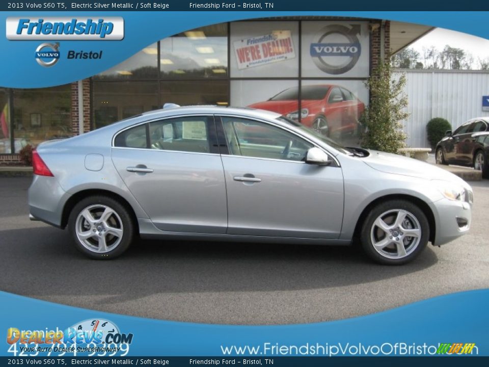 2013 Volvo S60 T5 Electric Silver Metallic / Soft Beige Photo #7