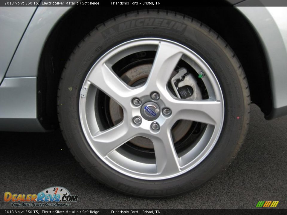 2013 Volvo S60 T5 Electric Silver Metallic / Soft Beige Photo #12