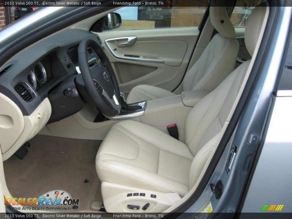 2013 Volvo S60 T5 Electric Silver Metallic / Soft Beige Photo #15