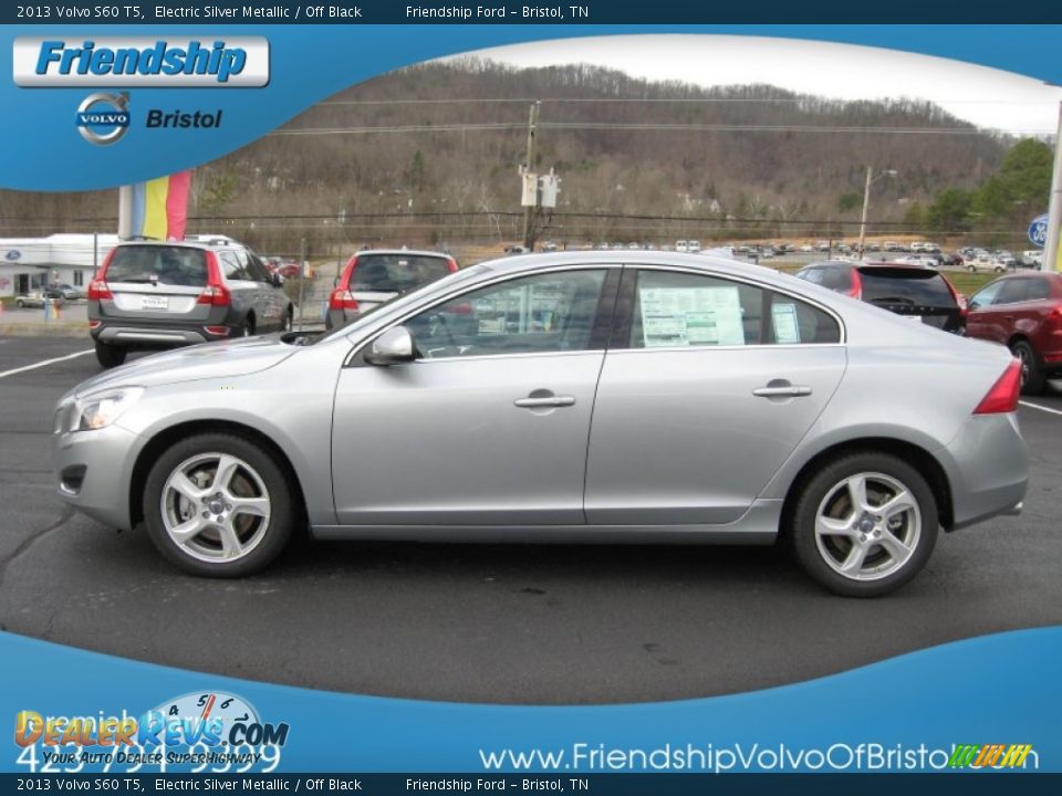 2013 Volvo S60 T5 Electric Silver Metallic / Off Black Photo #2