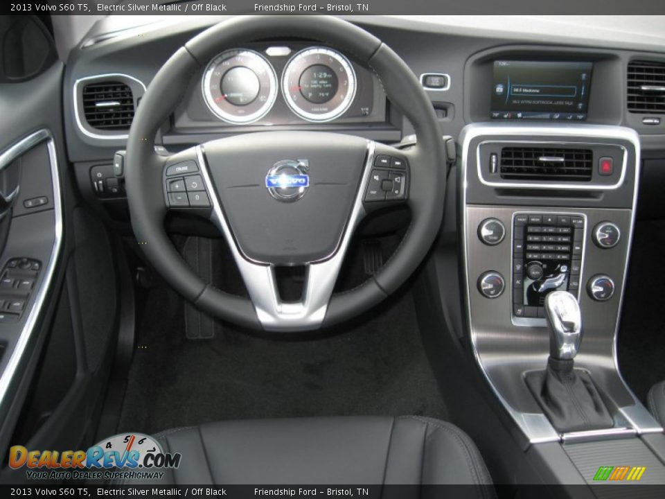 2013 Volvo S60 T5 Electric Silver Metallic / Off Black Photo #23