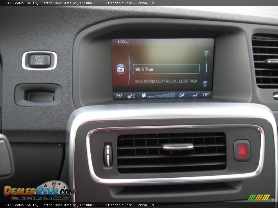 2013 Volvo S60 T5 Electric Silver Metallic / Off Black Photo #27