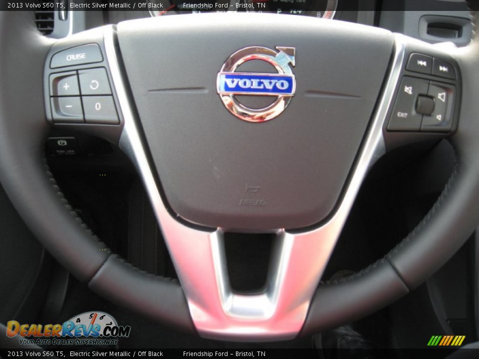 2013 Volvo S60 T5 Electric Silver Metallic / Off Black Photo #30
