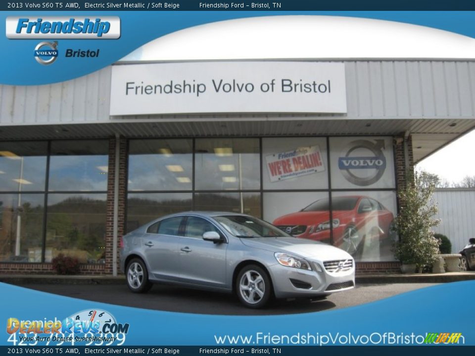 2013 Volvo S60 T5 AWD Electric Silver Metallic / Soft Beige Photo #1