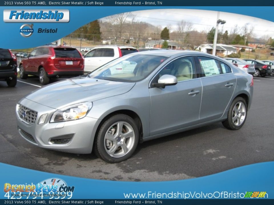 2013 Volvo S60 T5 AWD Electric Silver Metallic / Soft Beige Photo #3