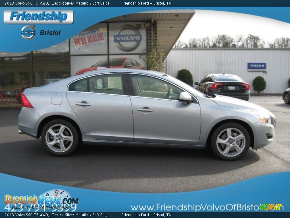 2013 Volvo S60 T5 AWD Electric Silver Metallic / Soft Beige Photo #6