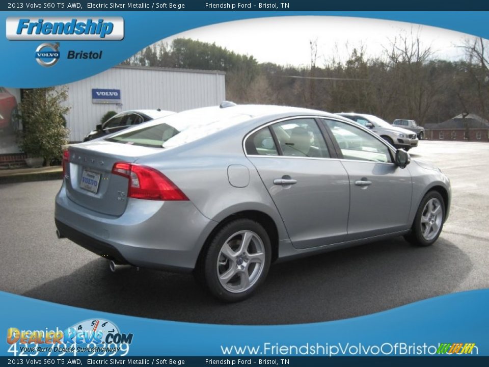 2013 Volvo S60 T5 AWD Electric Silver Metallic / Soft Beige Photo #7