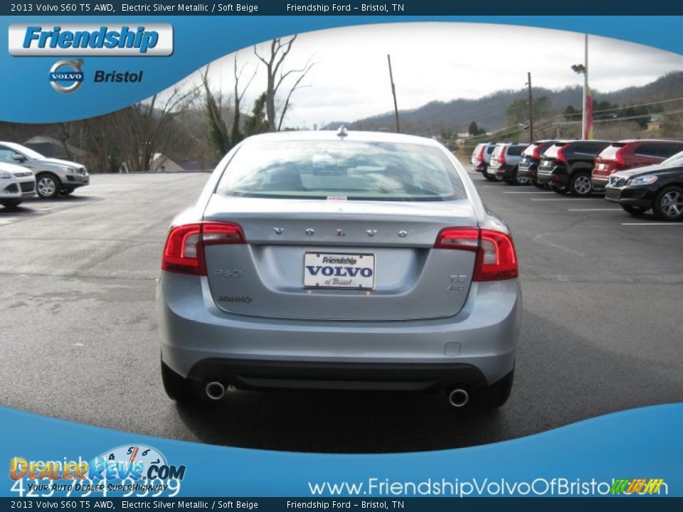 2013 Volvo S60 T5 AWD Electric Silver Metallic / Soft Beige Photo #8