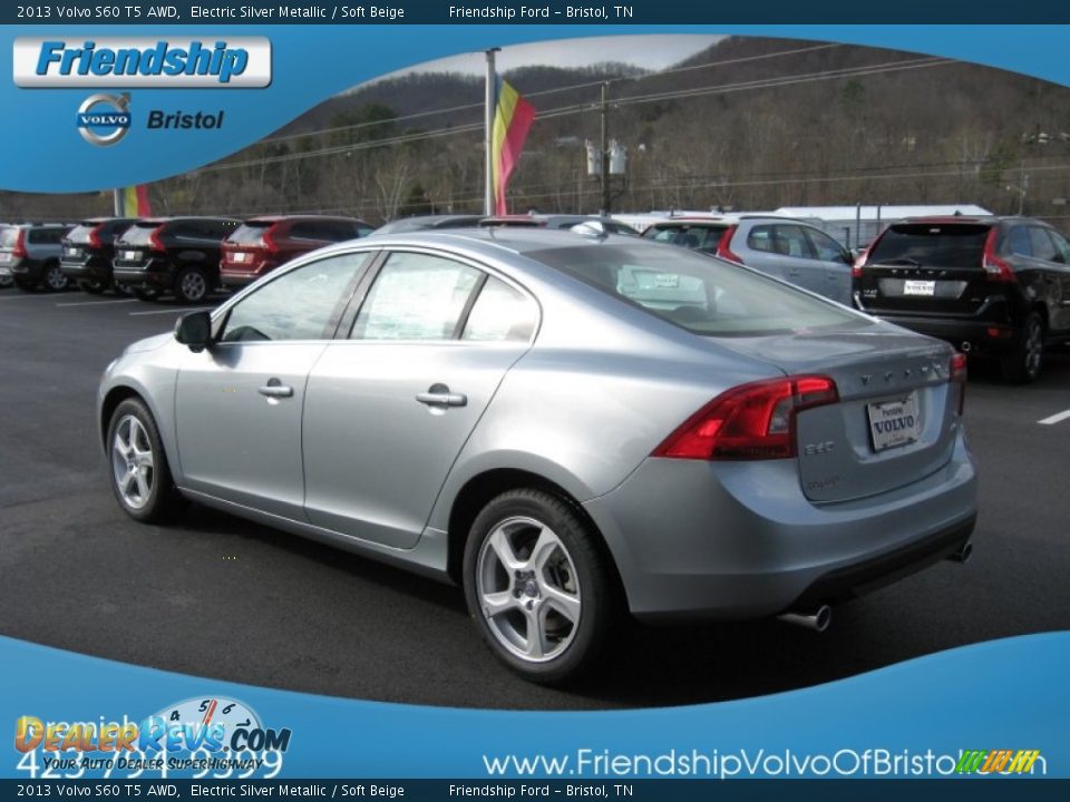 2013 Volvo S60 T5 AWD Electric Silver Metallic / Soft Beige Photo #9