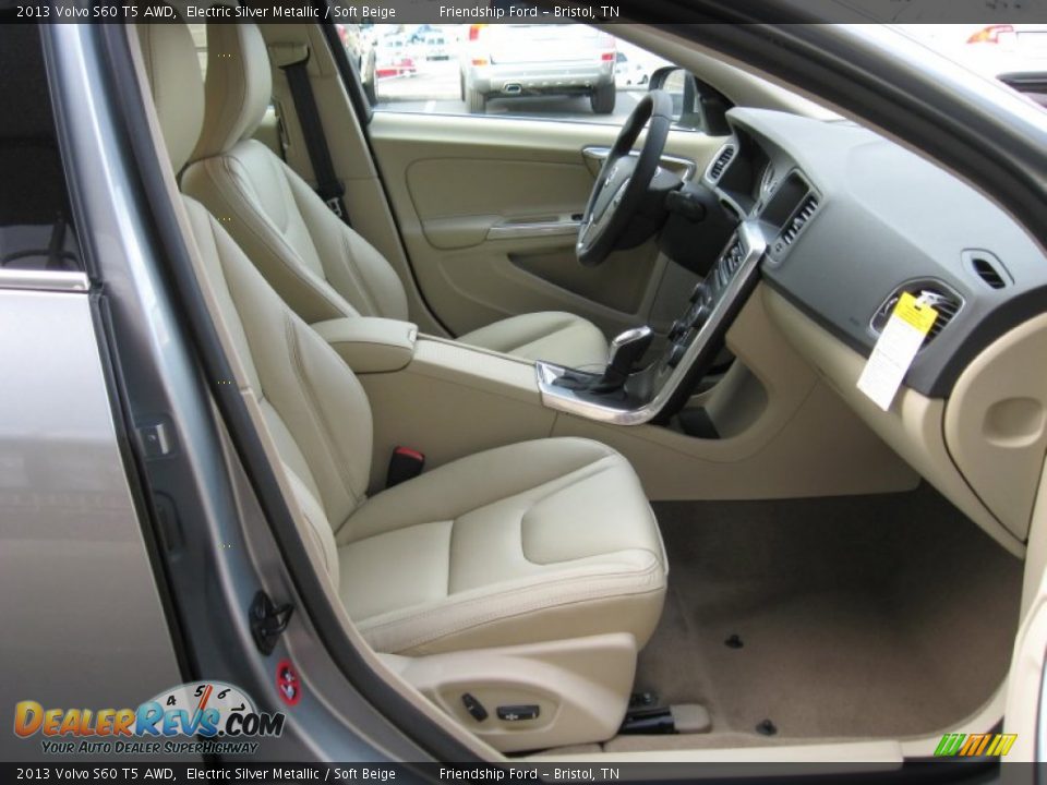 2013 Volvo S60 T5 AWD Electric Silver Metallic / Soft Beige Photo #20