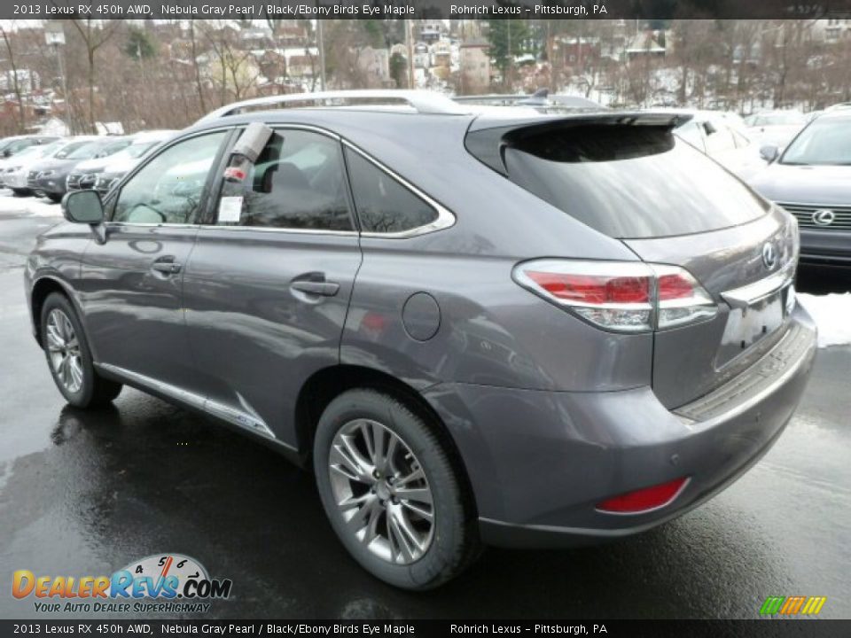 2013 Lexus RX 450h AWD Nebula Gray Pearl / Black/Ebony Birds Eye Maple Photo #2