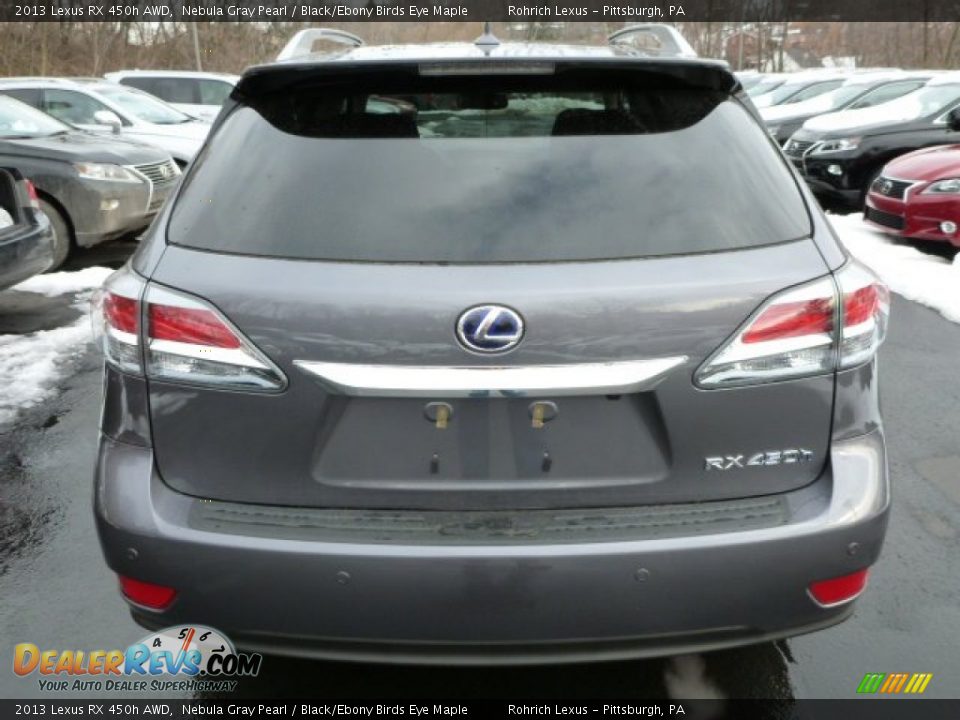 2013 Lexus RX 450h AWD Nebula Gray Pearl / Black/Ebony Birds Eye Maple Photo #3