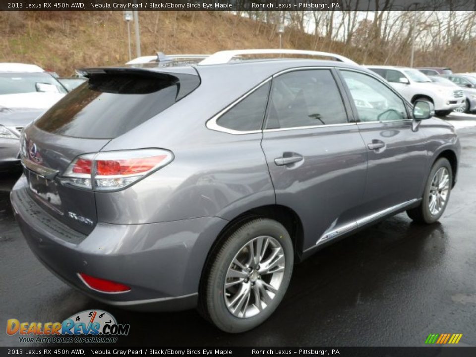 2013 Lexus RX 450h AWD Nebula Gray Pearl / Black/Ebony Birds Eye Maple Photo #4