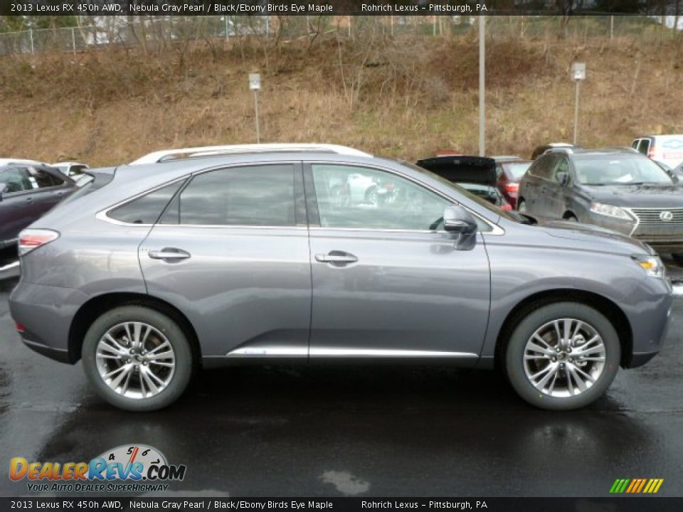 2013 Lexus RX 450h AWD Nebula Gray Pearl / Black/Ebony Birds Eye Maple Photo #5