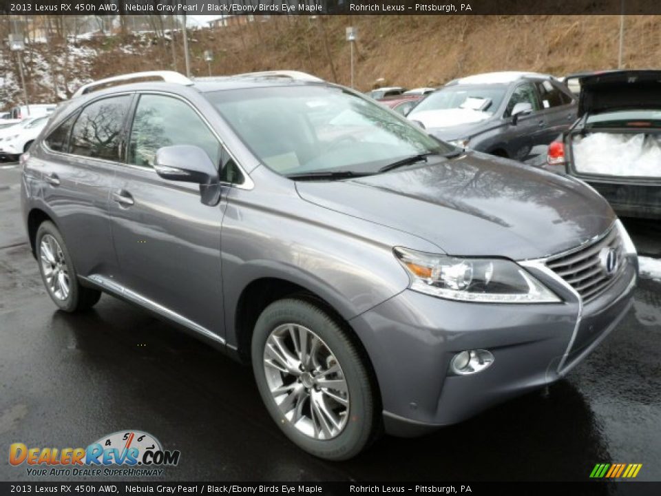 2013 Lexus RX 450h AWD Nebula Gray Pearl / Black/Ebony Birds Eye Maple Photo #6