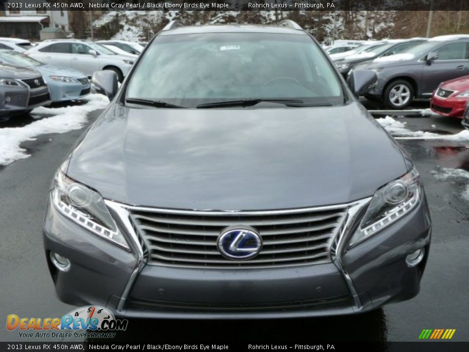 2013 Lexus RX 450h AWD Nebula Gray Pearl / Black/Ebony Birds Eye Maple Photo #7
