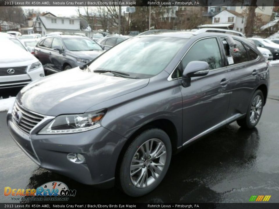 2013 Lexus RX 450h AWD Nebula Gray Pearl / Black/Ebony Birds Eye Maple Photo #8