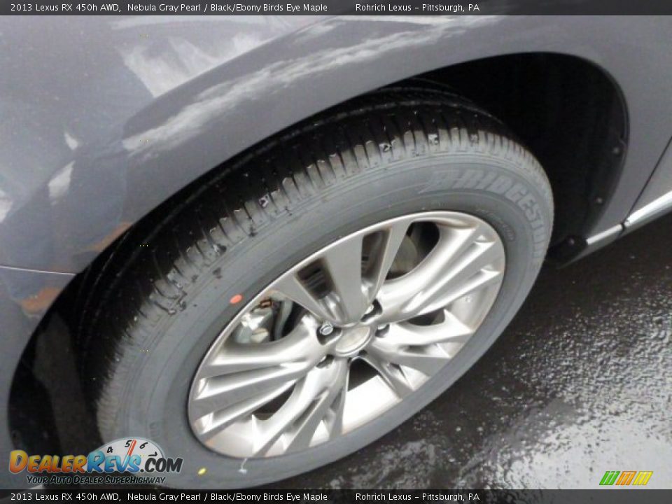 2013 Lexus RX 450h AWD Nebula Gray Pearl / Black/Ebony Birds Eye Maple Photo #9