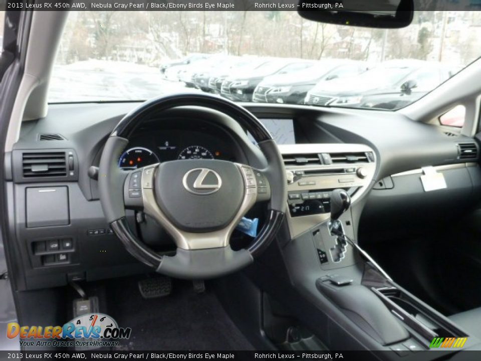 2013 Lexus RX 450h AWD Nebula Gray Pearl / Black/Ebony Birds Eye Maple Photo #12