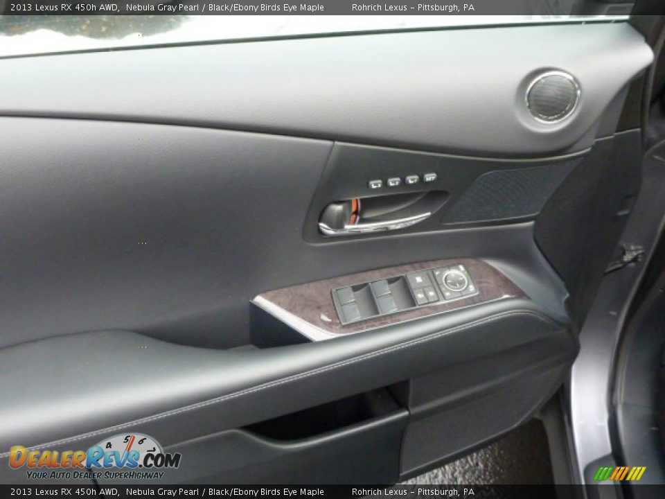 2013 Lexus RX 450h AWD Nebula Gray Pearl / Black/Ebony Birds Eye Maple Photo #14