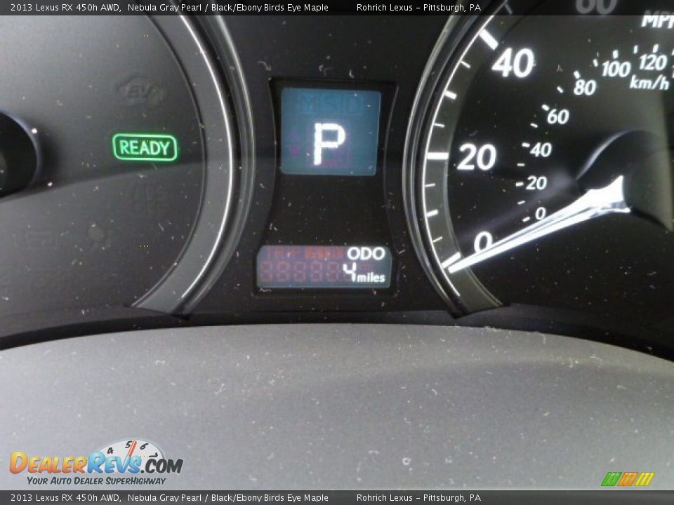 2013 Lexus RX 450h AWD Nebula Gray Pearl / Black/Ebony Birds Eye Maple Photo #19