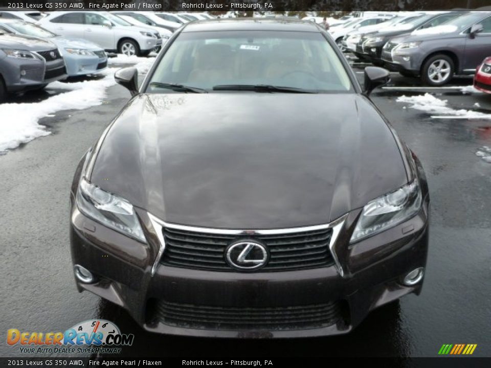 2013 Lexus GS 350 AWD Fire Agate Pearl / Flaxen Photo #7
