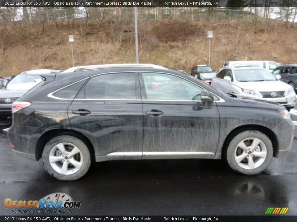 2013 Lexus RX 350 AWD Obsidian Black / Parchment/Espresso Birds Eye Maple Photo #5