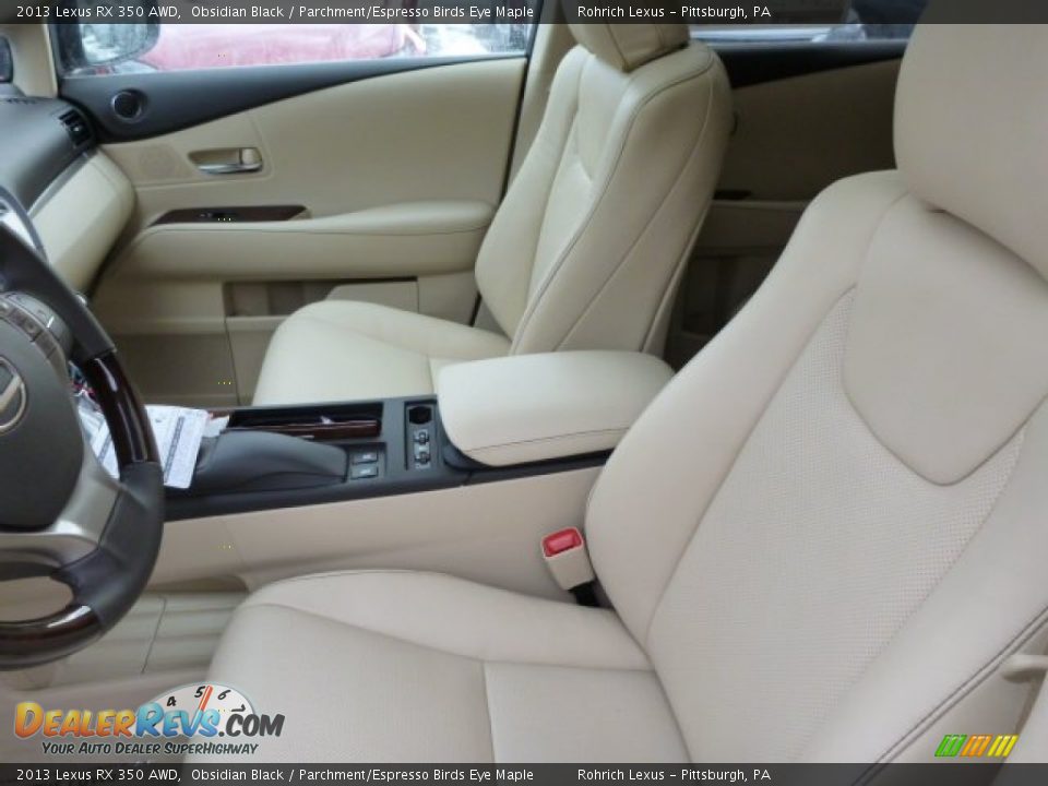 2013 Lexus RX 350 AWD Obsidian Black / Parchment/Espresso Birds Eye Maple Photo #10