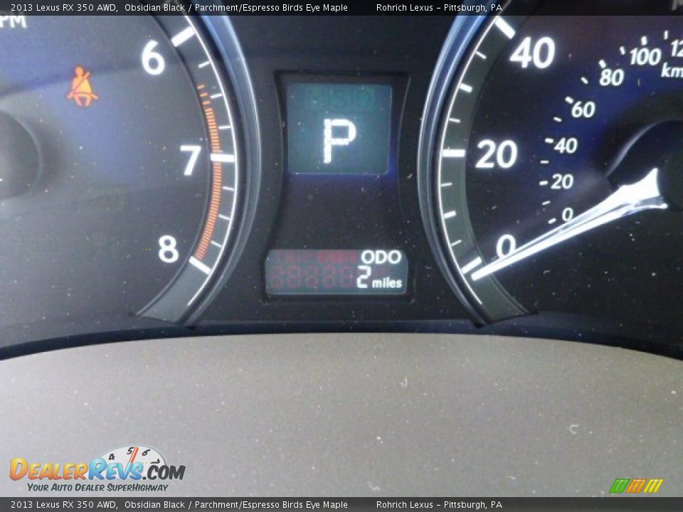 2013 Lexus RX 350 AWD Obsidian Black / Parchment/Espresso Birds Eye Maple Photo #19