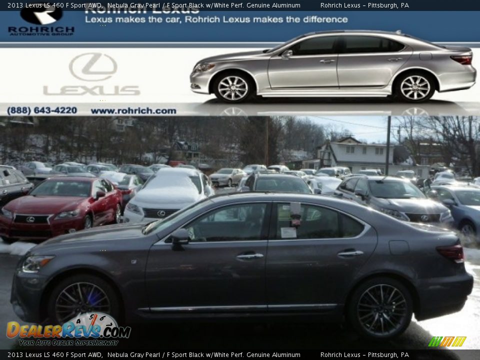 2013 Lexus LS 460 F Sport AWD Nebula Gray Pearl / F Sport Black w/White Perf. Genuine Aluminum Photo #1