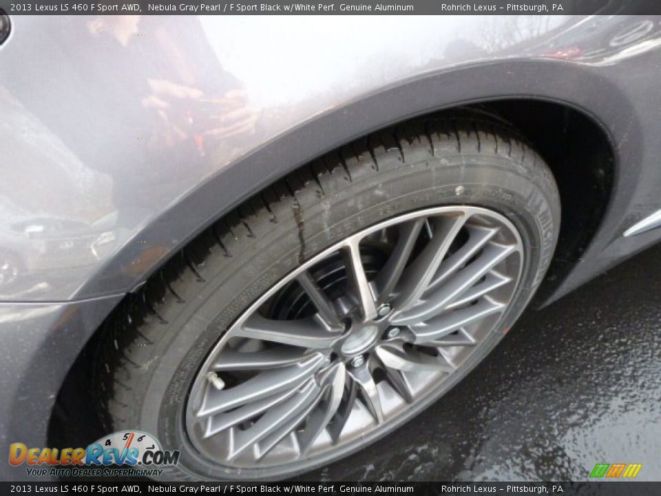 2013 Lexus LS 460 F Sport AWD Nebula Gray Pearl / F Sport Black w/White Perf. Genuine Aluminum Photo #9