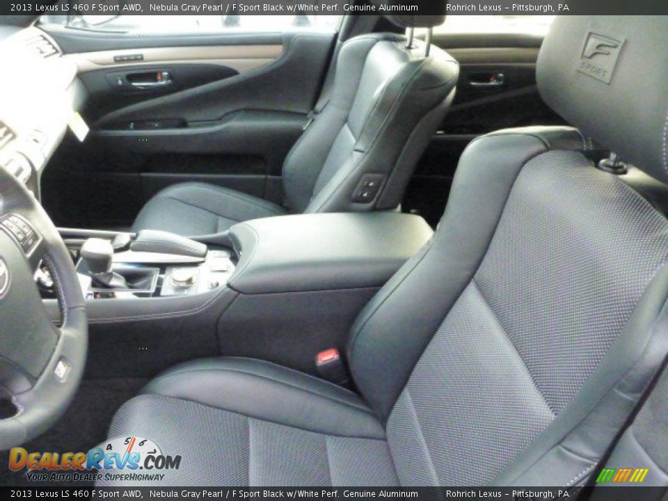 F Sport Black w/White Perf. Genuine Aluminum Interior - 2013 Lexus LS 460 F Sport AWD Photo #10