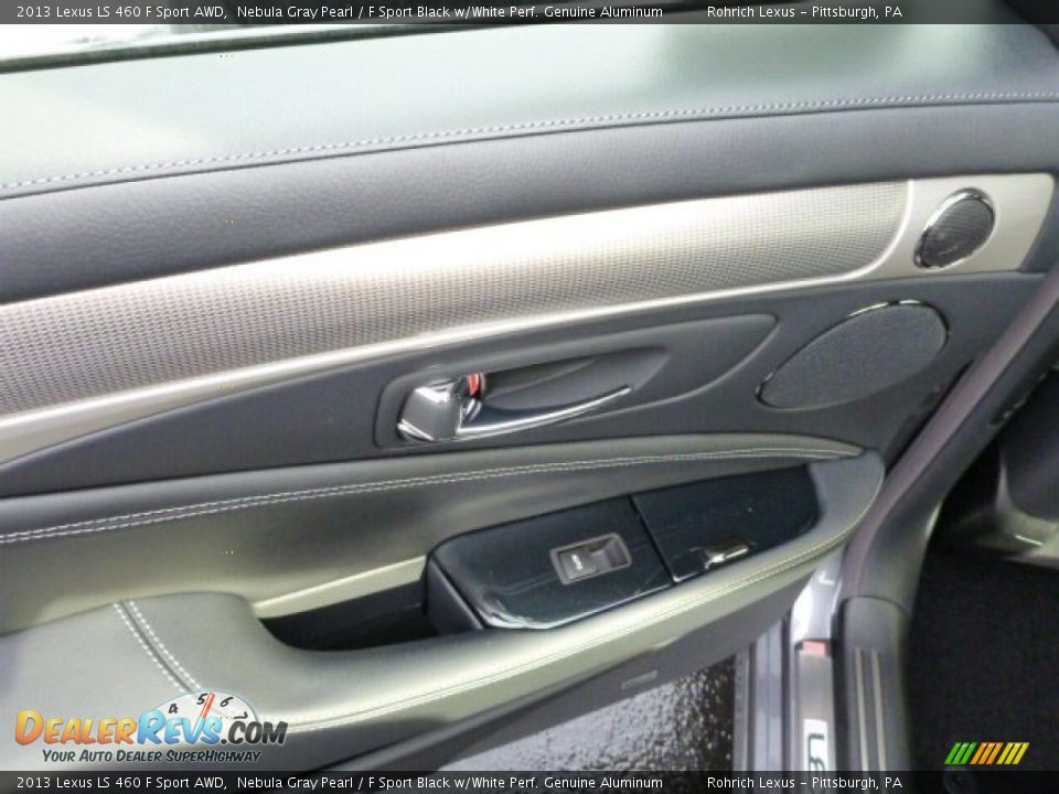 2013 Lexus LS 460 F Sport AWD Nebula Gray Pearl / F Sport Black w/White Perf. Genuine Aluminum Photo #13