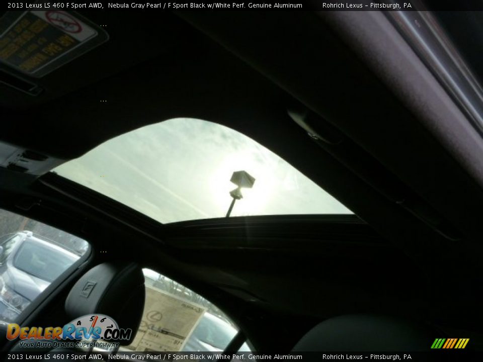 2013 Lexus LS 460 F Sport AWD Nebula Gray Pearl / F Sport Black w/White Perf. Genuine Aluminum Photo #15