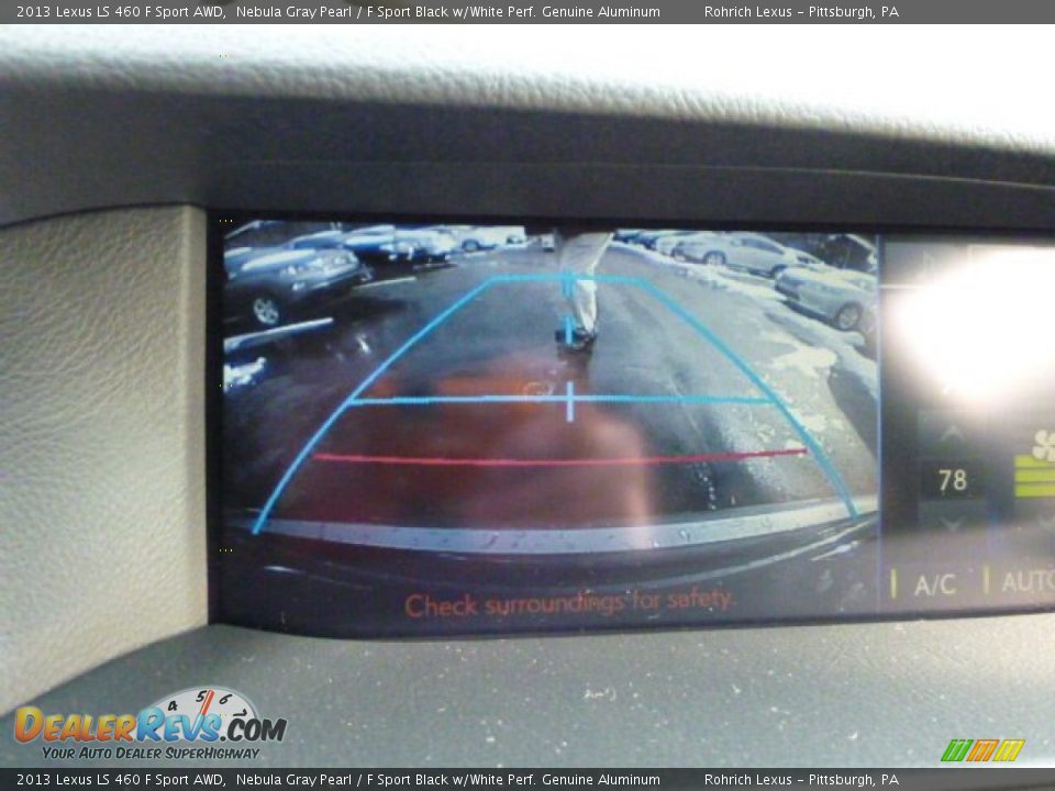2013 Lexus LS 460 F Sport AWD Nebula Gray Pearl / F Sport Black w/White Perf. Genuine Aluminum Photo #18