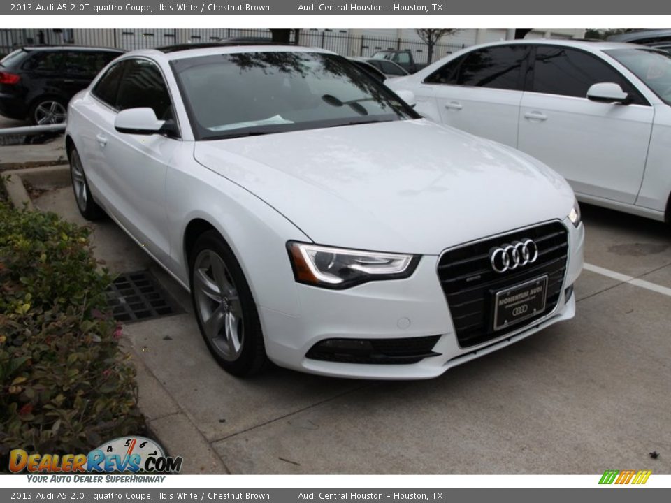 2013 Audi A5 2.0T quattro Coupe Ibis White / Chestnut Brown Photo #1