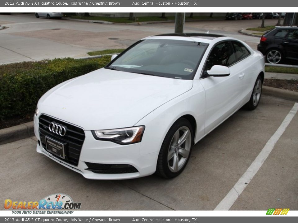 2013 Audi A5 2.0T quattro Coupe Ibis White / Chestnut Brown Photo #3