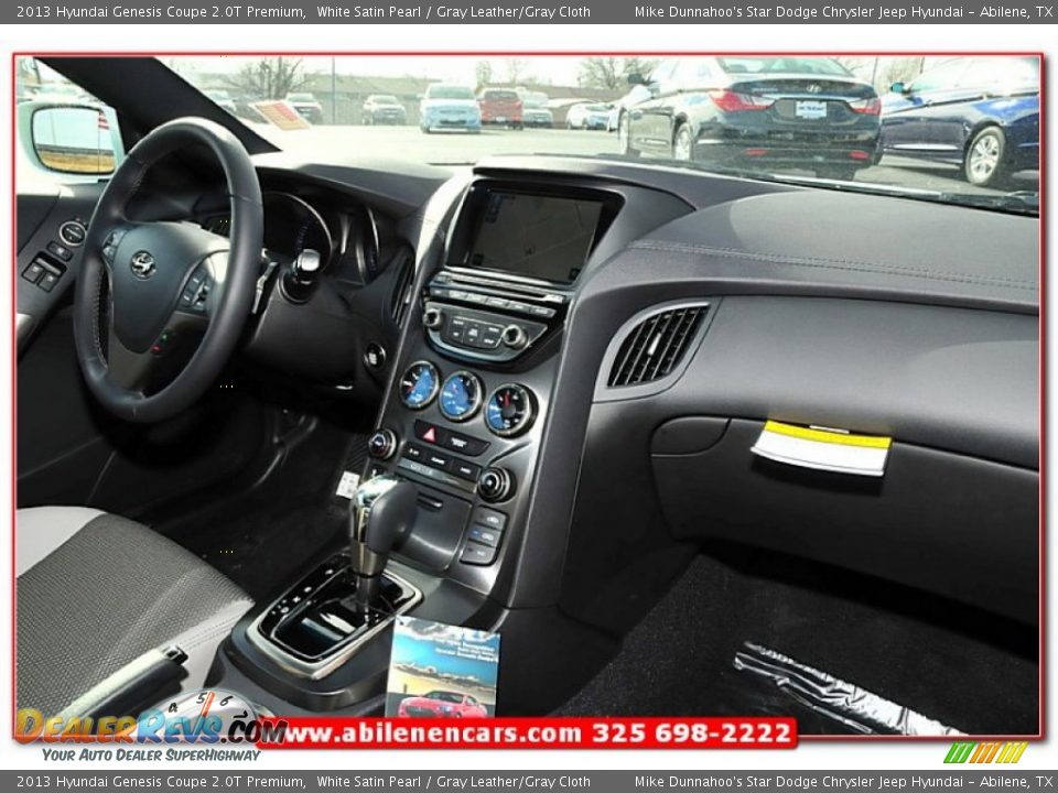 2013 Hyundai Genesis Coupe 2.0T Premium White Satin Pearl / Gray Leather/Gray Cloth Photo #26