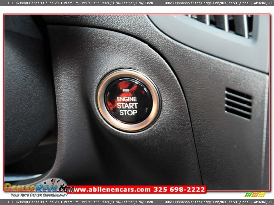 2013 Hyundai Genesis Coupe 2.0T Premium White Satin Pearl / Gray Leather/Gray Cloth Photo #27