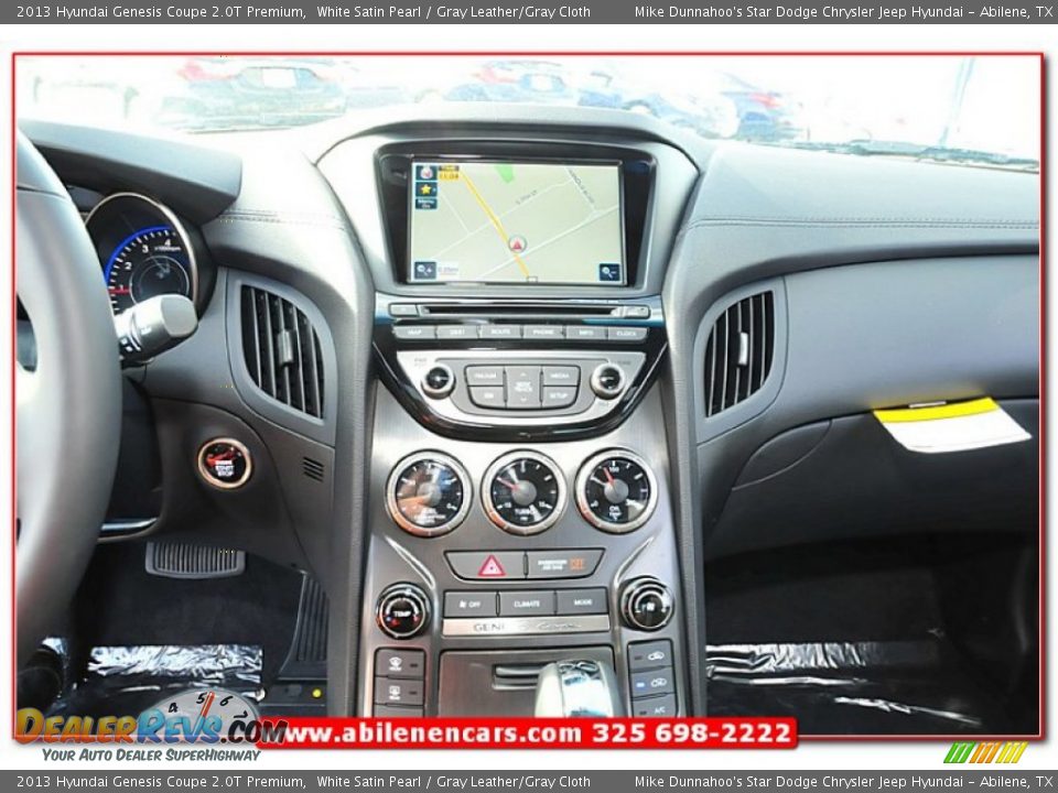 2013 Hyundai Genesis Coupe 2.0T Premium White Satin Pearl / Gray Leather/Gray Cloth Photo #28