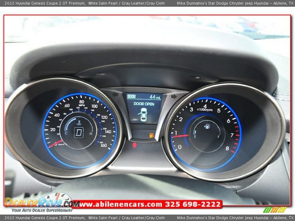 2013 Hyundai Genesis Coupe 2.0T Premium White Satin Pearl / Gray Leather/Gray Cloth Photo #33