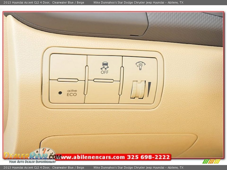 2013 Hyundai Accent GLS 4 Door Clearwater Blue / Beige Photo #15